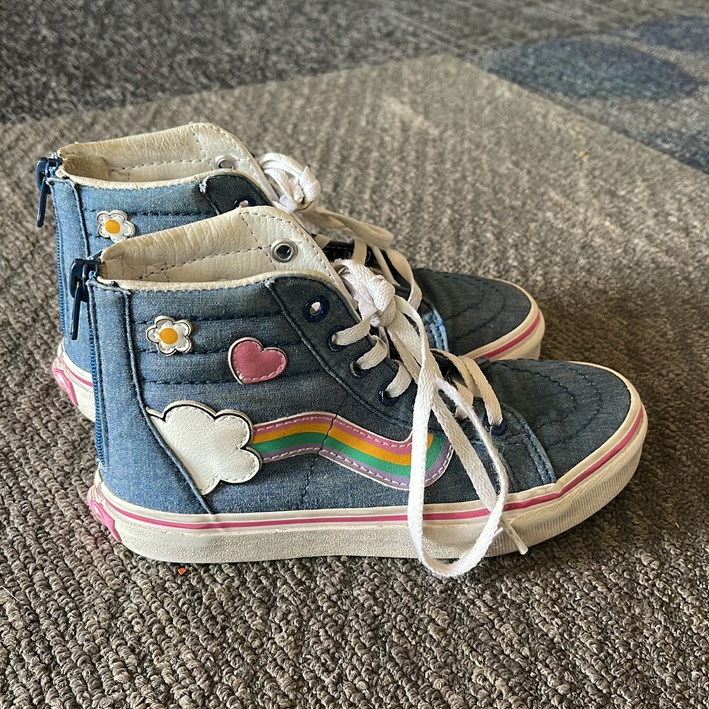 Vans rainbow high top kids size 1 - Picture 3 of 8